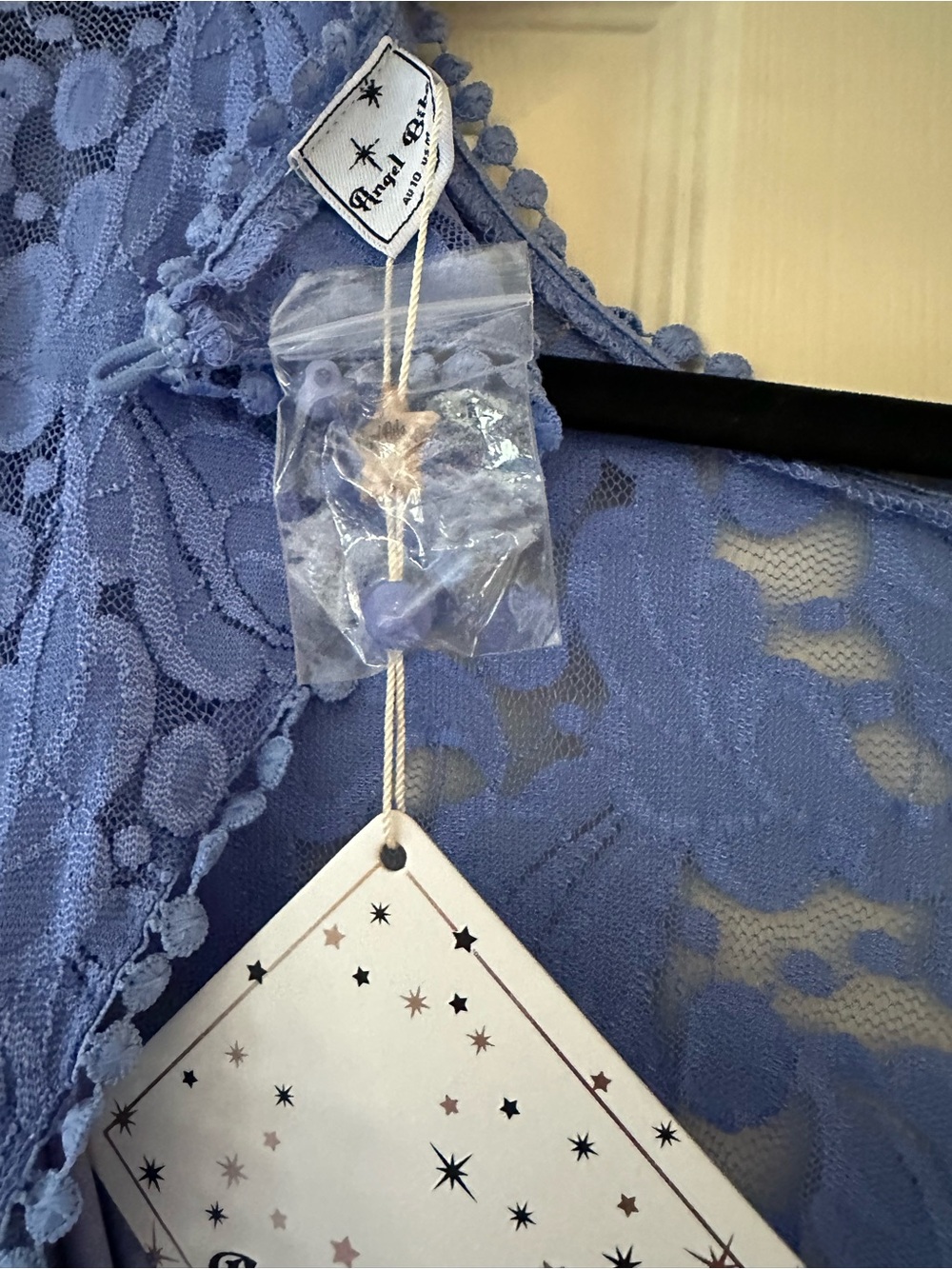 Hello Molly Periwinkle Lace Ruffled Mini Dress - Picture 7 of 7